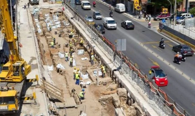 Θεσσαλονίκη: Φωτιά σε δυο γερανούς στο εργοτάξιο του μετρό